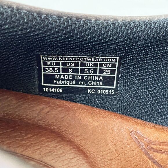 Keen Mora Brown Leather Slip On Loafers Button Accent - Women's Size 8 - Picture 8 of 8